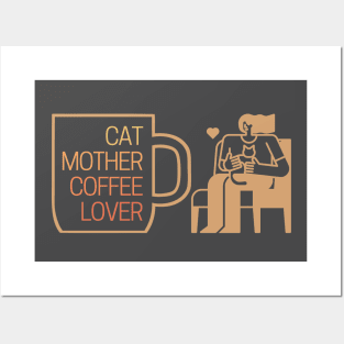 Cat Mother Coffee Mug Lover Posters and Art